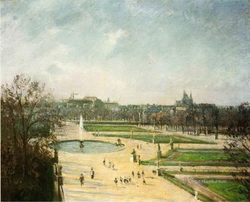  tarde Pintura al %C3%B3leo - Los jardines de las Tullerías sol de la tarde 1900 Camille Pissarro